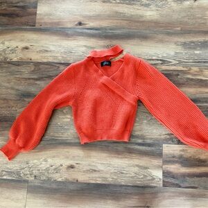 Cider Coral V-Neck Sweater
